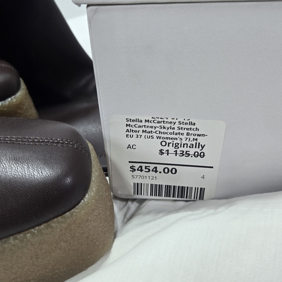 Stella McCartney Skyla Stretch Alter Mat Dark Brown Over-the-Knee Boots Size 7 - Picture 5 of 16